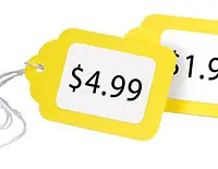 Dymo Price Tag Labels Size: 400 Labels/Roll, 1 Roll/Box, Crystal-Clear, Durable Print