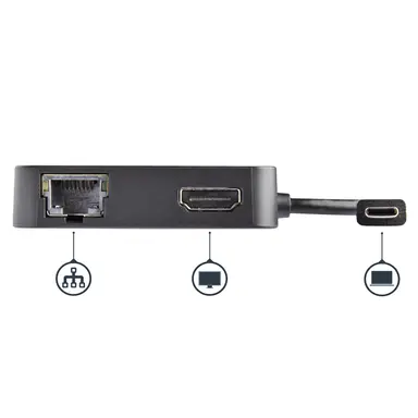 StarTech.com Portable 4-in-1 USB C Multiport Adapter USB Bus-Powered - 4K 30HZ HDMI Video/Gig, image 8