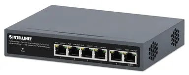POE-Powered 6-PORT Lite Smart Managed POE+ Switch with 4 Gbe Ports / 2 Gbe Uplin