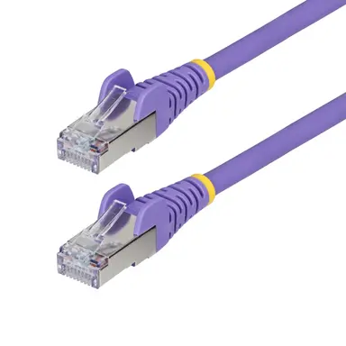 StarTech.com 6 in Purple Cat6a Ethernet Cable, Snagless RJ45, 10G, 100W PoE, S/FTP, LSZH, 27AW, image 4