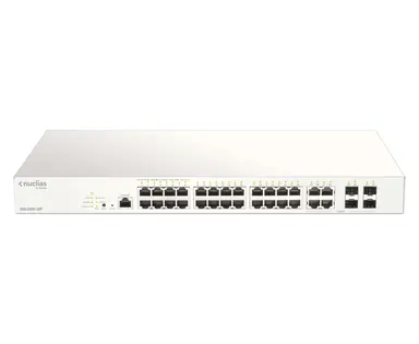 D-Link Systems Nuclias Business Cloud 28 Port Gigabit Switch-Poe Budget 193W POE Ports 1-24 (30