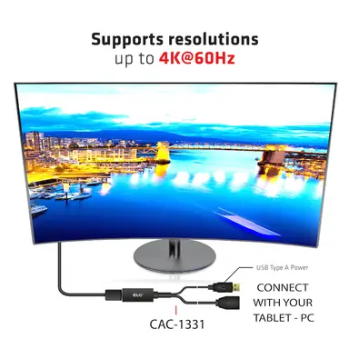 Club 3D B.V HDMI to DisplayPort 1.2 Active Adapter Which Transmits a HDMI Signal into a Disp, image 8