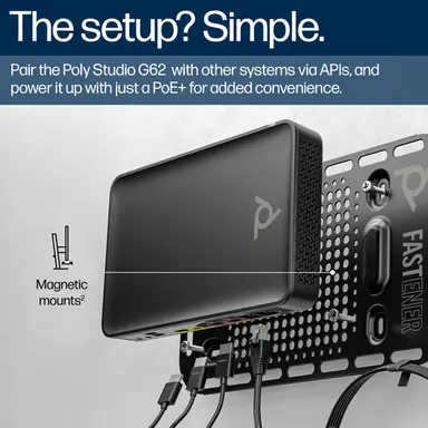 HP Poly Studio G62 Video Conferencing System with Mounting Plate Kit, image 8