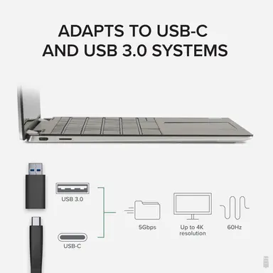 Plugable Technologies Plugable 4K DisplayPort and HDMI Dual Monitor Adapter for USB 3.0 and USB-C, Com, image 8