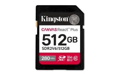 Kingston 512GB Canvas React Plus SDXC UHS-II 280R/150W U3 V60 for Full HD/4K