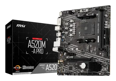 MSI Computer A520M-A Pro - Matx - Support 3RD Gen AMD Ryzen Desktop Processors and AMD RYZEN4