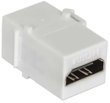 Intellinet Manhattan Hmdi Inline Coupler, HDMI Female to HDMI Female (WHITE). Snap-in Insta, image 8