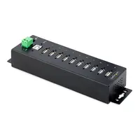 StarTech.com 10-Port Industrial USB 2.0 Hub Is Built with a Cold-Rolled Steel Housing for Tem, image 3