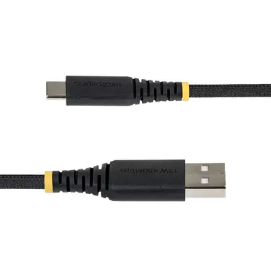 StarTech.com 5-Pack 3ft (91cm) Usb-A to USB-C Fast Charging Cable 15W 3A Dual-Layer Braided Nylon/TPE Jacket Durable Usb-A to Type C Charger Cord USB A to USB C Cable, image 5