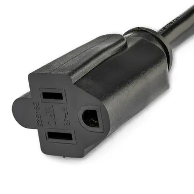 StarTech.com AC Power Extension Cord 3 ft (0.9 m) 16AWG Power Supply Extension Cable NEMA 5-15R, image 6