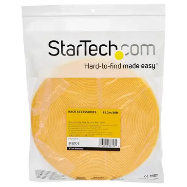 StarTech.com 50 ft Bulk Roll of Yellow Hook and Loop Tape 3/4IN (19MM) Wide - Cut to Needed LE, image 5