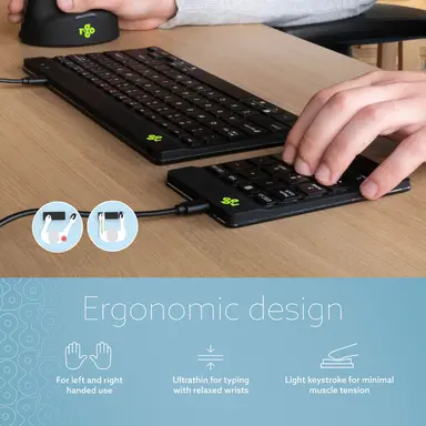 R-Go Ergonomic Number Pad Break, Black, Wired, image 8