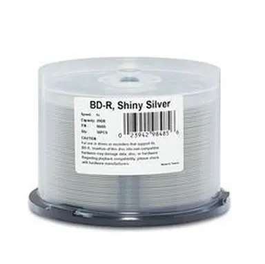 Verbatim Americas Verbatim BD-R 25GB 16X Shiny Silver Silk Screen Printable, Hub PRINTABLE-50PK SP, image 4