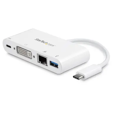 StarTech.com USB-C Multiport Adapter W/ DVI-Digital Video 1920 × 1200 / 1080P (Single LINK)/GBE