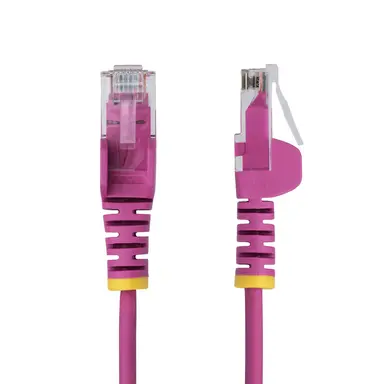 StarTech.com 1 ft Pink Slim Cat6 Ethernet Cable, Snagless, 100W PoE, UTP, LSZH, 28AWG Bare Cop, image 6