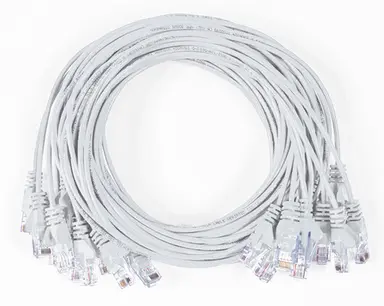Intellinet Cat6 U/UTP Slim Network Patch Cable, 1.5 FT., White, 10-Pack, image 4