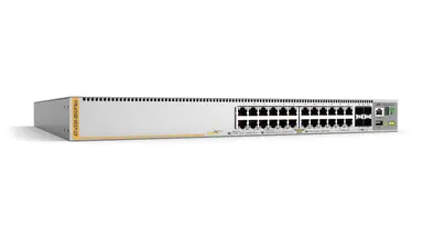 Allied Telesis L3 Stackable Switch, 20X 10/100/1000-T PoE+ , 4X 100M/1G/2.5G/5G-T PoE+, 4X SFP+