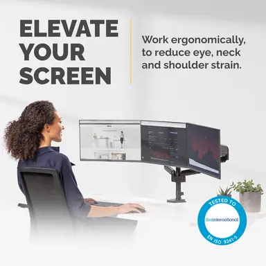 Fellowes Platinum Series Triple Monitor Arm, image 6