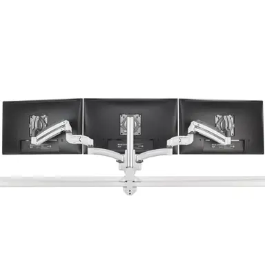 Chief Manufacturing KX Low-Profile Triple Monitor Arms Column Desk Mount White