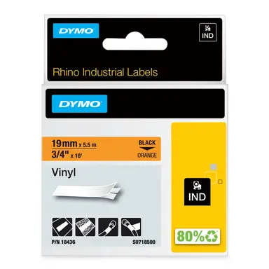 Dymo Rhinopro Permanent Adhesive Vinyl Tape - Thermal Transfer - Compatibility D