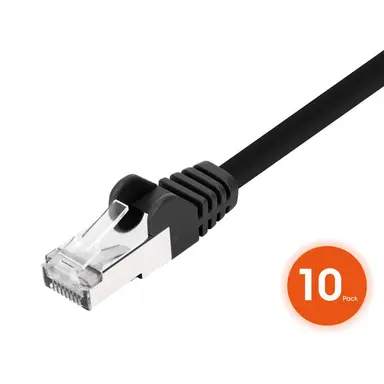 Intellinet CAT8.1 U/FTP Slim Network Patch Cable, 0.5 FT., Black, 10-Pack, image 7
