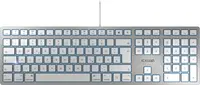 Cherry Americas KC 6000 Mac, White/Silver, USB, US Intl 104+6 Key Layout, image 3