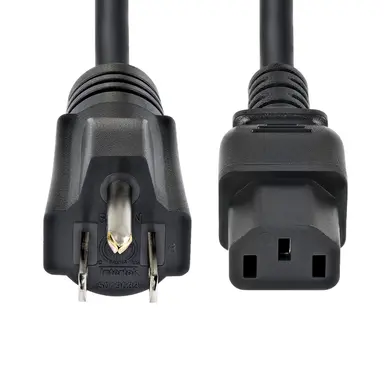 StarTech.com 3 ft (91CM) Computer Power Cord, NEMA 5-15P to Locking C13 AC Power Cable, 125V 1, image 8