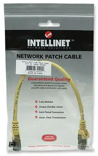 Intellinet Patch Cable Cat6 UTP Yellow 1 ft Snagless Boot, image 7
