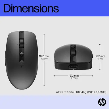 HP 715 Rechbl Mult-DVC Bluetooth Mouse Canada - English Localization, image 8