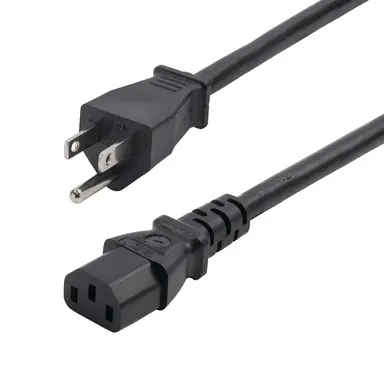 StarTech.com 8 ft (2.4 m) Computer Power Cord, NEMA 5-15P to IEC 60320 C13 AC Power Cable, 13A