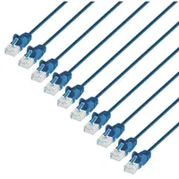 Intellinet Cat6 U/UTP Slim Network Patch Cable, 1.5 FT., Blue, 10-Pack, image 3