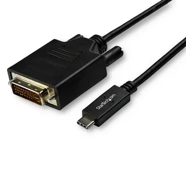 StarTech.com Black 10 ft USB Type C DP Alt Mode HBR2 to DVI-Digital (Single-Link) Cable / 1920