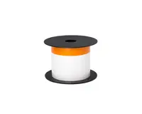 Brother International Corporat 3INX5IN TT ANSI/Osha Blank 3/4IN Orange Header White Vinyl Label, image 3