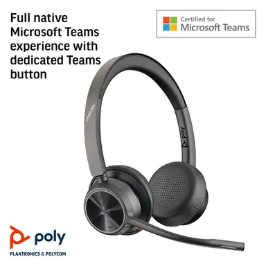 HP Sbuy Poly Voyager 4320 Microsoft Teams Certified USB-a Headset +BT700 Dongle, image 8