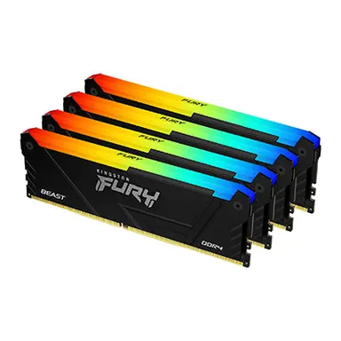 Kingston 128GB 2666MT/S DDR4 CL16 Dimm (KIT OF 4) Fury Beast RGB