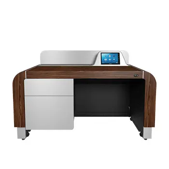 Middle Atlantic Pre-Configured L7 Series Lectern IN Montana Walnut with Silver Accents, image 6