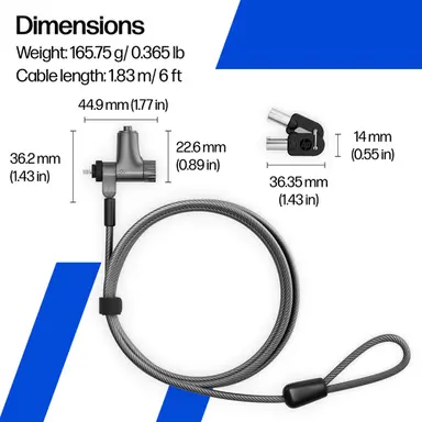 HP Universal Keyed Cable Lock, image 4