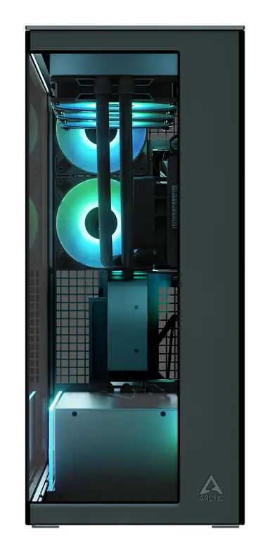 Arctic Cooling Xtender VG (Mirror BLACK)-PC Case-Mid Tower-Tempered Glass Panel-Included a-RGB, image 7