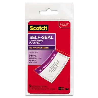 3M Display Materials And Syste Self-Sealing Laminating Pouches for Bag