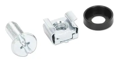 Intellinet 100 Each, M6 Cage Nuts, M6 Screws, and Plastic Washers, image 6