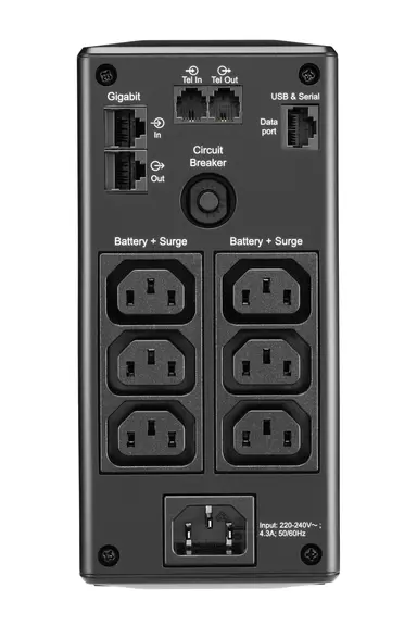 APC by Schneider Electric UPS - Tower - Line-Interactive - 230 V - 390WATT - 650VA - USB - 6 IEC, image 7