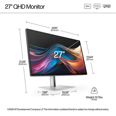 HP Sbuy S7 Pro 727PQ 27 in QHD Monitor, image 8