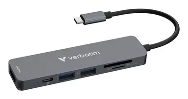 Verbatim Americas USB-C Essentials Multiport Hub- 6-Ports