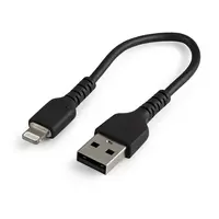 StarTech.com 6 in 15CM USB to Lightning Cable - Apple Mfi Certified - Aramid Fiber - Black, image 3