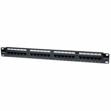 Patch Panel - Networking / Ports Qty: 24 - Supports 22 to 26 Awg Stranded and SO