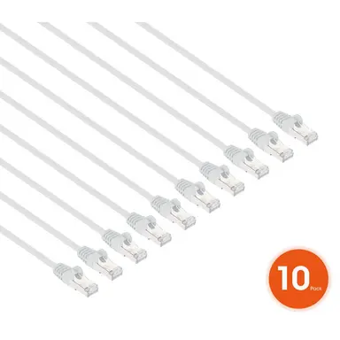 Intellinet CAT8.1 U/FTP Slim Network Patch Cable, 0.5 FT., White, 10-Pack, image 8