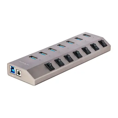 7 Port USB 3.2/3.1 Gen 1/3.0 5GBPS Hub W/Individual Port Switches - 7X USB Type-