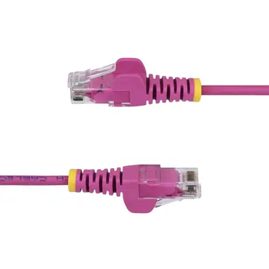 StarTech.com 1 ft Pink Slim Cat6 Ethernet Cable, Snagless, 100W PoE, UTP, LSZH, 28AWG Bare Cop, image 7