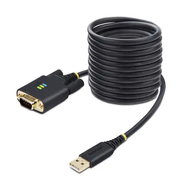 StarTech.com 10 ft (3M) USB to Serial Adapter Cable, Com Retention, Interchangeable Screws/Nut