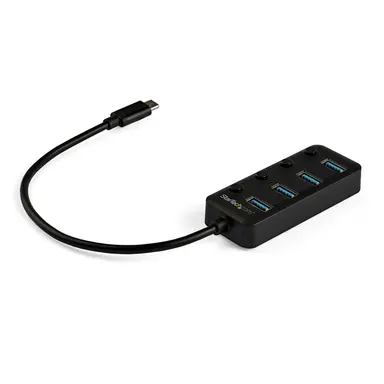 StarTech.com Bus-Powered 4-Port Hub with Individual Port Switches - USB-C to 4X USB Type-a PO